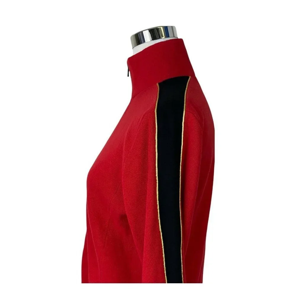 Lauren Ralph Lauren Sweater Full Zip Red sport Women Size M medium red - Picture 3 of 8